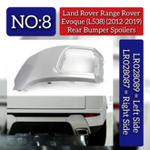 Rear Bumper Spoilers - Silver Right LR028087 & Left LR028089 Compatible With Land Rover Range Rover Evoque - L538 (2012-2019) Tag No.8